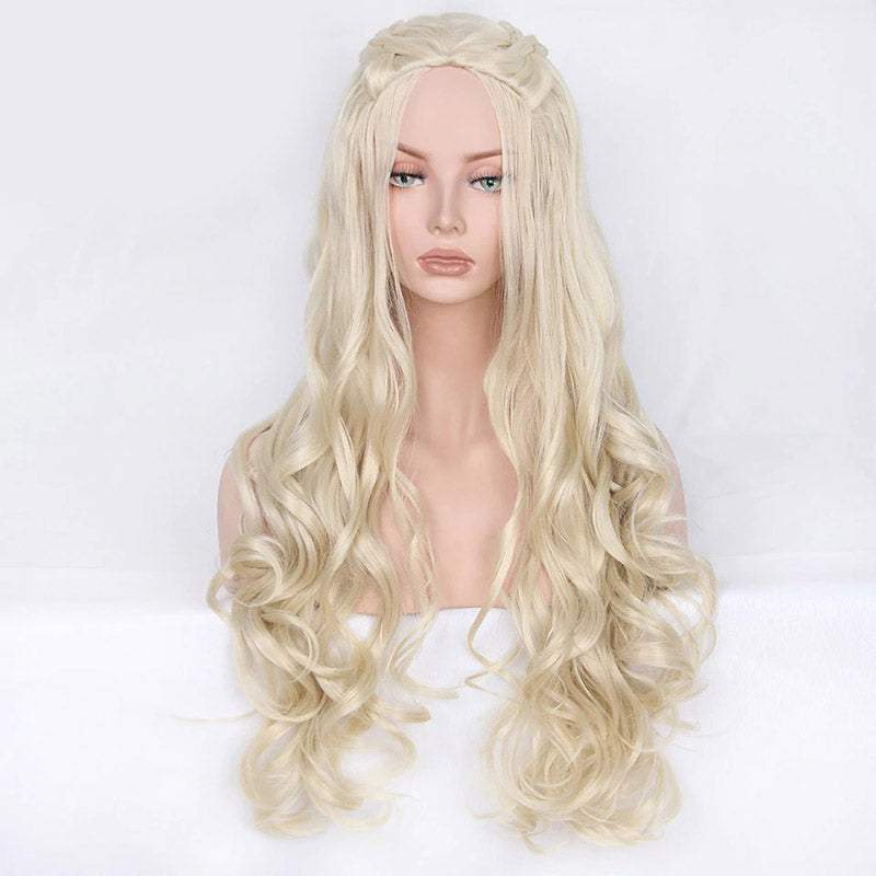 Wig Wavy Long Blonde Cosplay Dragon of Mother Costume Wigs - Trendycomfy